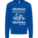 Grandad Grandma Biker Motorcycle Motorbike Mens Sweatshirt Jumper Royal Blue