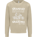 Grandad Grandma Biker Motorcycle Motorbike Mens Sweatshirt Jumper Sand