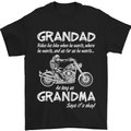 Grandad Grandma Biker Motorcycle Motorbike Mens T-Shirt Cotton Gildan Black