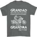 Grandad Grandma Biker Motorcycle Motorbike Mens T-Shirt Cotton Gildan Charcoal