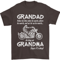 Grandad Grandma Biker Motorcycle Motorbike Mens T-Shirt Cotton Gildan Dark Chocolate