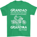 Grandad Grandma Biker Motorcycle Motorbike Mens T-Shirt Cotton Gildan Irish Green