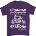 Grandad Grandma Biker Motorcycle Motorbike Mens T-Shirt Cotton Gildan Purple