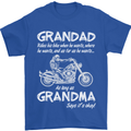 Grandad Grandma Biker Motorcycle Motorbike Mens T-Shirt Cotton Gildan Royal Blue