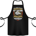 Grandad Is My Favourite Funny Fathers Day Cotton Apron 100% Organic Black