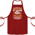 Grandad Is My Favourite Funny Fathers Day Cotton Apron 100% Organic Maroon