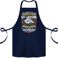 Grandad Is My Favourite Funny Fathers Day Cotton Apron 100% Organic Navy Blue