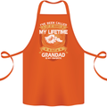 Grandad Is My Favourite Funny Fathers Day Cotton Apron 100% Organic Orange