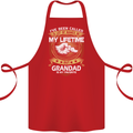 Grandad Is My Favourite Funny Fathers Day Cotton Apron 100% Organic Red