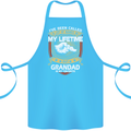 Grandad Is My Favourite Funny Fathers Day Cotton Apron 100% Organic Turquoise