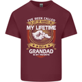 Grandad Is My Favourite Funny Fathers Day Mens Cotton T-Shirt Tee Top Maroon