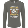 Grandad Is My Favourite Funny Fathers Day Mens Long Sleeve T-Shirt Charcoal