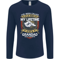 Grandad Is My Favourite Funny Fathers Day Mens Long Sleeve T-Shirt Navy Blue