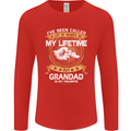 Grandad Is My Favourite Funny Fathers Day Mens Long Sleeve T-Shirt Red