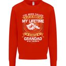 Grandad Is My Favourite Funny Fathers Day Mens Sweatshirt Jumper Bright Red