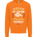 Grandad Is My Favourite Funny Fathers Day Mens Sweatshirt Jumper Orange