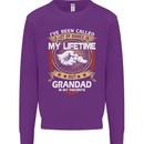 Grandad Is My Favourite Funny Fathers Day Mens Sweatshirt Jumper Purple