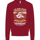 Grandad Is My Favourite Funny Fathers Day Mens Sweatshirt Jumper Red