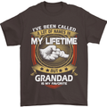 Grandad Is My Favourite Funny Fathers Day Mens T-Shirt Cotton Gildan Dark Chocolate