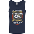 Grandad Is My Favourite Funny Fathers Day Mens Vest Tank Top Navy Blue