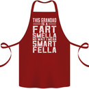 Grandad Is a Fart Smella Funny Fathers Day Cotton Apron 100% Organic Maroon