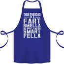 Grandad Is a Fart Smella Funny Fathers Day Cotton Apron 100% Organic Royal Blue
