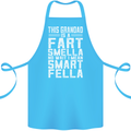 Grandad Is a Fart Smella Funny Fathers Day Cotton Apron 100% Organic Turquoise