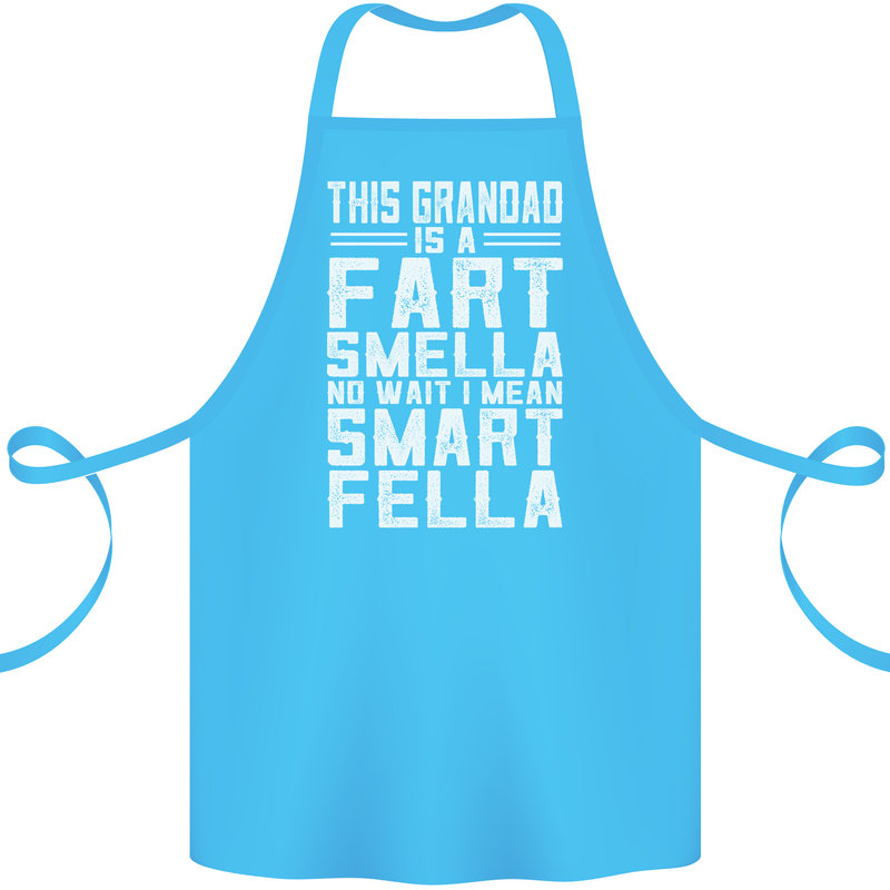 Grandad Is a Fart Smella Funny Fathers Day Cotton Apron 100% Organic Turquoise
