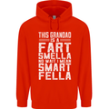 Grandad Is a Fart Smella Funny Fathers Day Mens 80% Cotton Hoodie Bright Red
