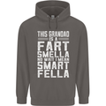 Grandad Is a Fart Smella Funny Fathers Day Mens 80% Cotton Hoodie Charcoal