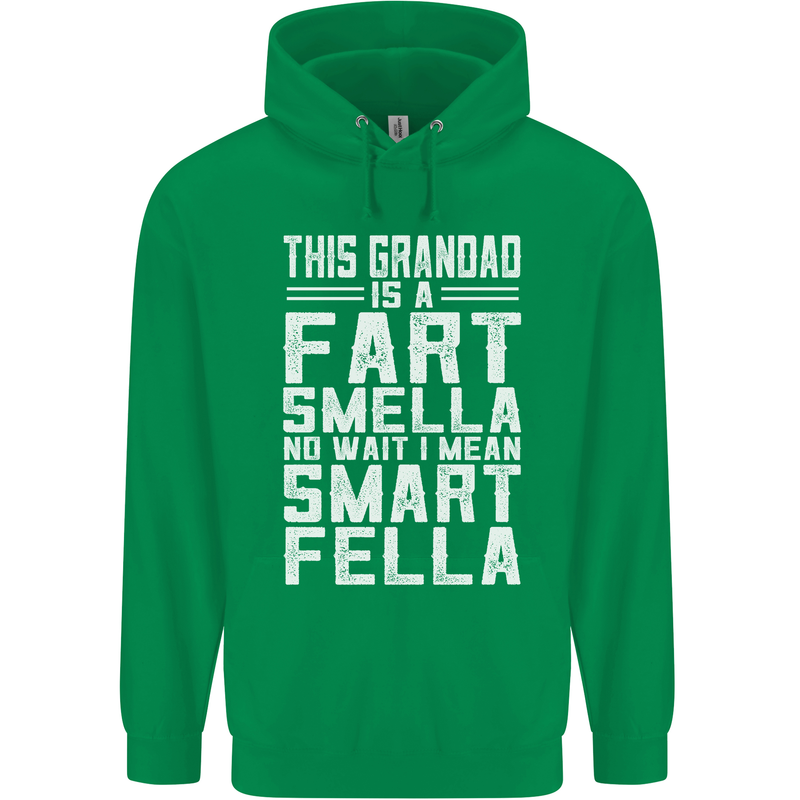 Grandad Is a Fart Smella Funny Fathers Day Mens 80% Cotton Hoodie Irish Green