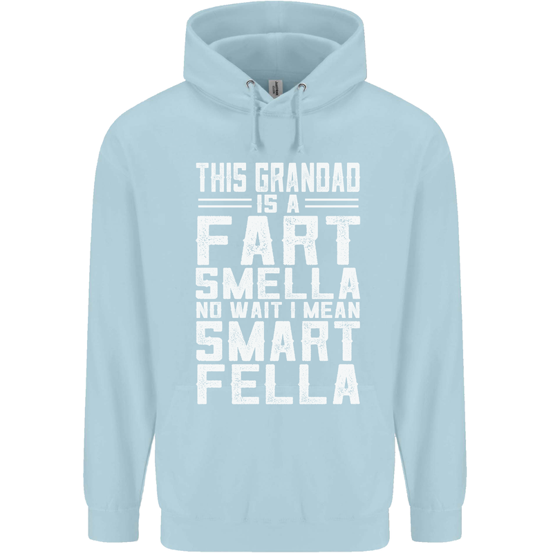 Grandad Is a Fart Smella Funny Fathers Day Mens 80% Cotton Hoodie Light Blue