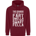 Grandad Is a Fart Smella Funny Fathers Day Mens 80% Cotton Hoodie Maroon
