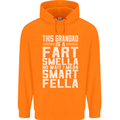 Grandad Is a Fart Smella Funny Fathers Day Mens 80% Cotton Hoodie Orange