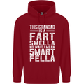 Grandad Is a Fart Smella Funny Fathers Day Mens 80% Cotton Hoodie Red
