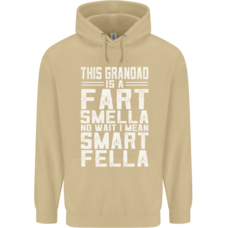 Grandad Is a Fart Smella Funny Fathers Day Mens 80% Cotton Hoodie Sand