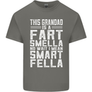 Grandad Is a Fart Smella Funny Fathers Day Mens Cotton T-Shirt Tee Top Charcoal