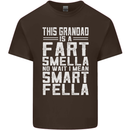 Grandad Is a Fart Smella Funny Fathers Day Mens Cotton T-Shirt Tee Top Dark Chocolate