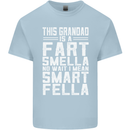 Grandad Is a Fart Smella Funny Fathers Day Mens Cotton T-Shirt Tee Top Light Blue