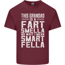 Grandad Is a Fart Smella Funny Fathers Day Mens Cotton T-Shirt Tee Top Maroon