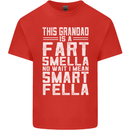 Grandad Is a Fart Smella Funny Fathers Day Mens Cotton T-Shirt Tee Top Red