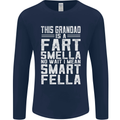 Grandad Is a Fart Smella Funny Fathers Day Mens Long Sleeve T-Shirt Navy Blue