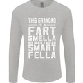 Grandad Is a Fart Smella Funny Fathers Day Mens Long Sleeve T-Shirt Sports Grey