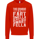 Grandad Is a Fart Smella Funny Fathers Day Mens Sweatshirt Jumper Bright Red