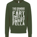 Grandad Is a Fart Smella Funny Fathers Day Mens Sweatshirt Jumper Forest Green