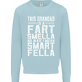 Grandad Is a Fart Smella Funny Fathers Day Mens Sweatshirt Jumper Light Blue