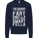 Grandad Is a Fart Smella Funny Fathers Day Mens Sweatshirt Jumper Navy Blue