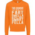 Grandad Is a Fart Smella Funny Fathers Day Mens Sweatshirt Jumper Orange