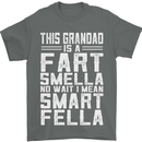 Grandad Is a Fart Smella Funny Fathers Day Mens T-Shirt Cotton Gildan Charcoal