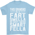 Grandad Is a Fart Smella Funny Fathers Day Mens T-Shirt Cotton Gildan Light Blue